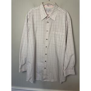 Paul Frederick Non Iron Two Ply Cotton Button Down Shirt Sz 17-33
